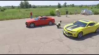 КАМАРО Гонки Энем на взлетной полосе аэродрома