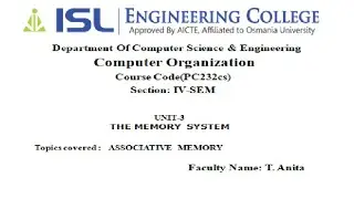 CSE CO- Lecture-16 ASSOCIATIVE MEMORY (UNIT-3)