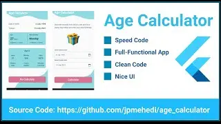 Age Calculator || Full-functional Flutter Mobile Application ||  Speed Code || Source Code