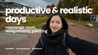 Realistic day in my life as international student in the Netherlands | resetting my room, packing