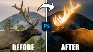 Glow Effect Photoshop Tutorial | Deer antlers Glowing Effect