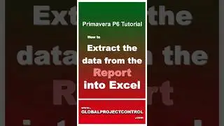 🔴 How to extract data from the report into Excel 📎https://youtu.be/-rXU3jWV7Hw #p6 #excel