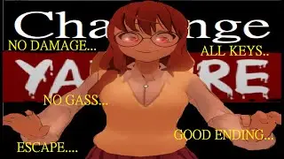 Yandere Mode Challenge : NO Damage/ALL Keys NO Gass/Good Ending Escape! | Saiko No Sutoka