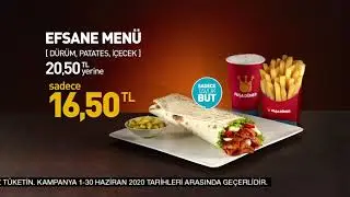 Paşalar gibi kampanya..‘Efsane Menü’ 20,50 TL yerine sadece 16,50 TL!