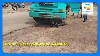 Choque entre moto e caminhão deixa vítima lesionada na Transamazônica
