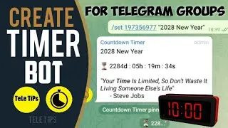How To Create Live Countdown Timer Bot For Telegram | Latest Full Tutorial