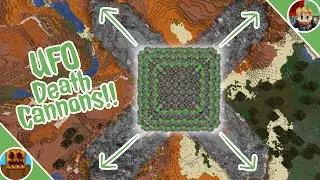 How to build 4 WAY UFO DEATH CANNONS in Mincraft JAVA 1.16.2+