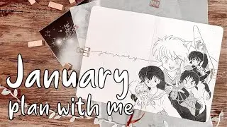Retro manga bullet journal theme // January 2021 plan with me