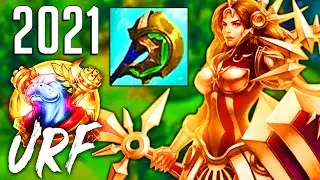 MOST UNDERRATED URF BUILD - LEONA + SUNDERER - URF 2021 Best Moments #12