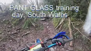 Enduro riding and training at Pant Glass steps in south wales,