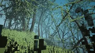 Animated Forest | Wonderland: A Raytracing Voxel Engine | Dev Footage