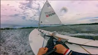 Laser/ ILCA reaching in heavy wind *POV