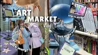 ART MARKET vlog !🎨✈️ | Я ПОМОЩНИЦА АВТОРА, арт-маркет 