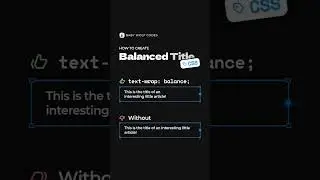 Text Wrap Balance Title | 