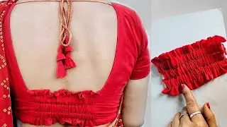 पहले नहीं देखा होगा इतना सुंदर गले का डिजाइन, || Elastic Cut Blouse Designs Cutting and Stitching