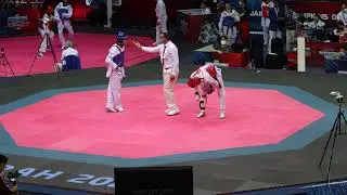 Sangsik Baek (Korea) Blue VS Ulugbek Rashitov (Uzbekistan) Red round 3 (last 1min)