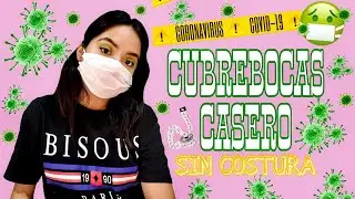 CUBREBOCAS casero SIN COSTURA para NIÑOS y ADULTOS😷