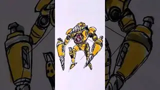 stickman to titan drillman speed drawing #shorts #drawing #skibiditoilet