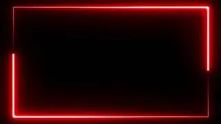 Red Neon Rectangle Frame Seamless Loop