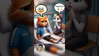 cat story + white cat and ginger cat #poor #cat #cute