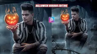 PicsArt Halloween Horror realistic photo editing tutorial - Taukeer Editz