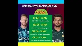 Pakistan🏏 tour to England Schedule