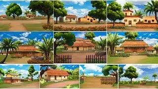 Premium Village Background (Pack of 50) for 2D Animation | Cartoon Background | Animated Background