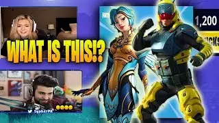 Streamers react to NEW FLUTTER&PILLAR SKIN! Fortnite funny & best moment