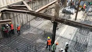 ការងារតម្លើងដែកជើងតាង Raft Foundation