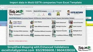Excel to Tally Prime 4 / Excel to tally Prime  import Software