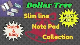 Slim note pad (4 piece set) with pencil