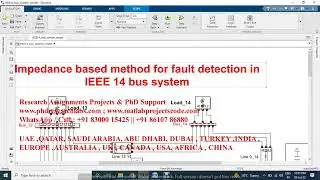 Impedance based method for fault detection in IEEE 14 bus system | IEEE 14 BUS | MATLAB | SIMULINK