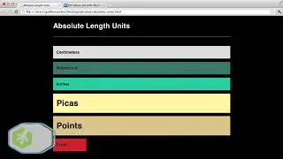 CSS Foundations : Absolute Length Units