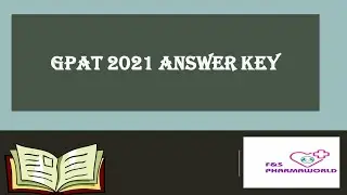 Details about GPAT answerkey 2021