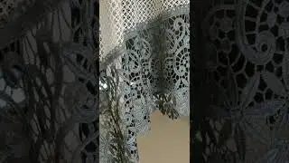 Тюль на кухню аркой с кружевом. Тюль арка серая