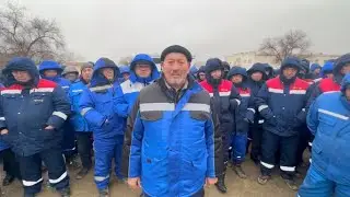 Бастующий Жетыбай ответил провокаторам. Количество бастующих  увеличилось до 700 человек. 12.01.2024