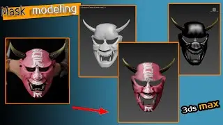 Mask 🎭 modeling in 3dsmax