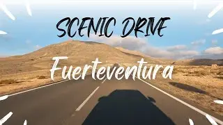 Scenic Drive in Fuerteventura: Highway Journey with Breathtaking Mountain Vistas