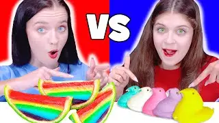 ASMR Real Food VS Marshmallow, Fruits, Seafood Mukbang