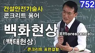 [ 건설안전기술사 콘크리트 ]   백화(백태)현상 (Efflorescence)