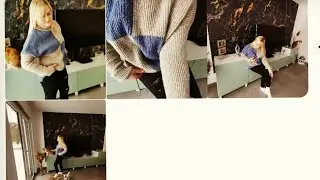 Свитер с воротником . Вяжем на любой машине .
