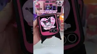 Kuromi flip phone 💜🖤 #kuromi #galaxyzflip6 #zflip6 #samsung #flipphone