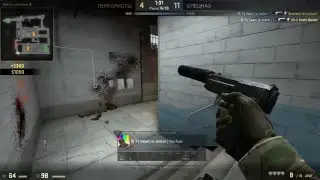 Меня укусил Screem? 1 vs 4 headshotes with USP