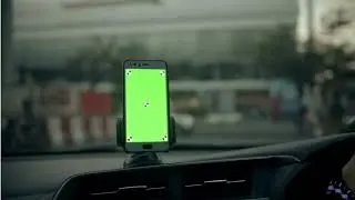 mobile green screen video in car drive