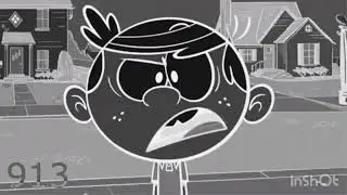 Lincoln Loud Pitch V2 in Black and White + Invert + High Pitch + Reversed