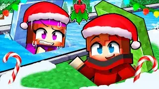 J'ai construit une Base SECRÈTE de Noel d'UNE SEULE Couleur sur Minecraft !