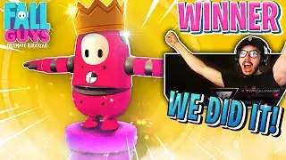 Typical Gamer's First Ever VICTORY in FALL GUYS! (FALL GUYS Funny Moments #2) ft. Samara Redway