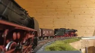 BR44 und BR23 Probefahrt auf Modulanlagen