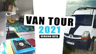 VAN TOUR  avec TOILETTE / DOUCHE / GRAND LIT FIXE / CUISINE (Renault Master ) FOURGON AMÉNAGÉ