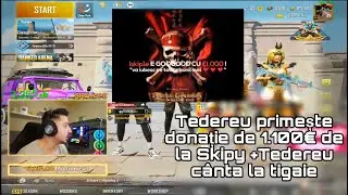 Tedereu cânta la tigaie pentru ca primește donație de 1.100€ pe live!